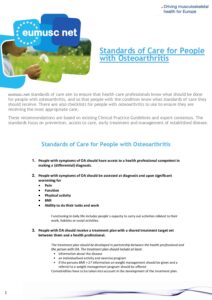 EUMUSCNET Standards of Care OA Professional version pdf